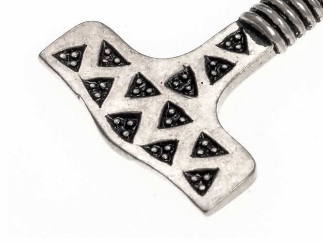 Thor's hammer from Valse, silvered bronze