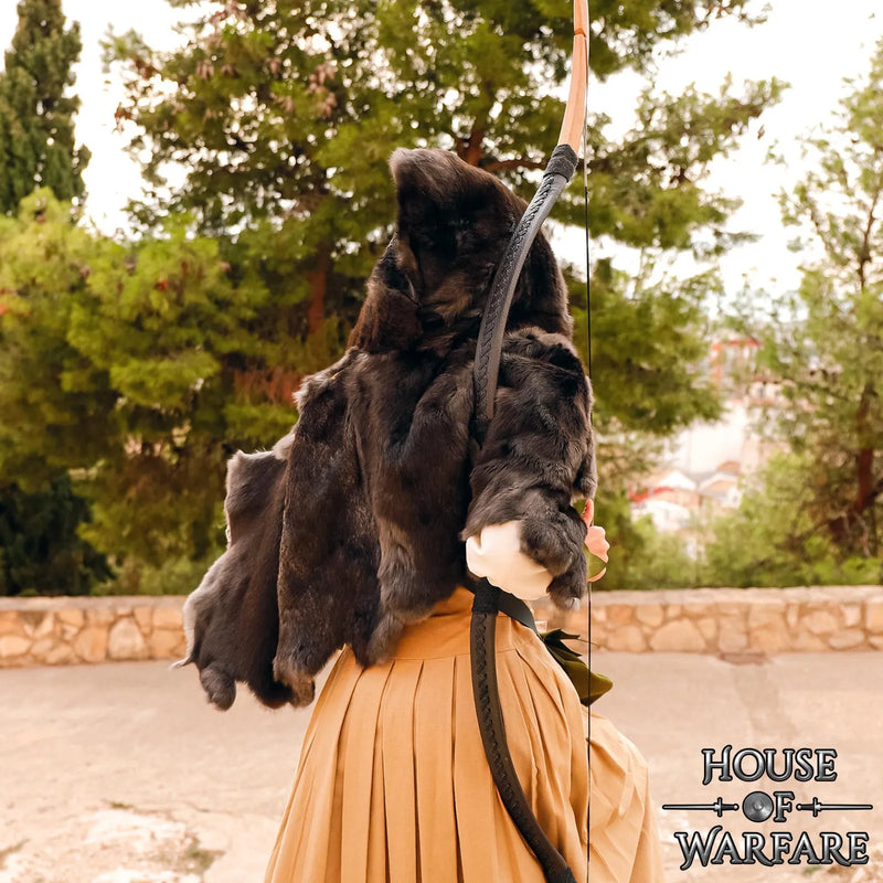 Cappotto di pelliccia marrone, marrone 