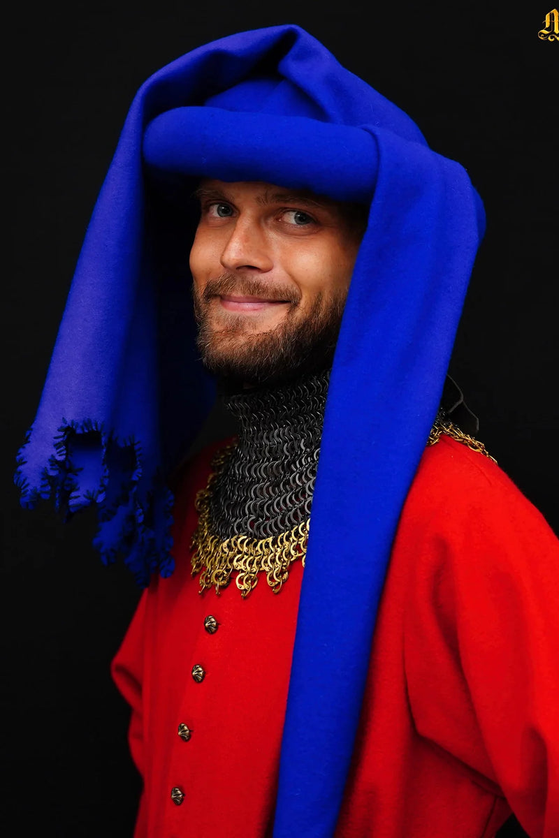 Kaproen Jan van Eyck, wol, blauw