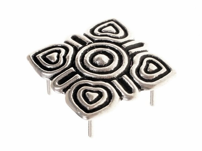 Fibbia per borsa vichinga Birka, argentata 