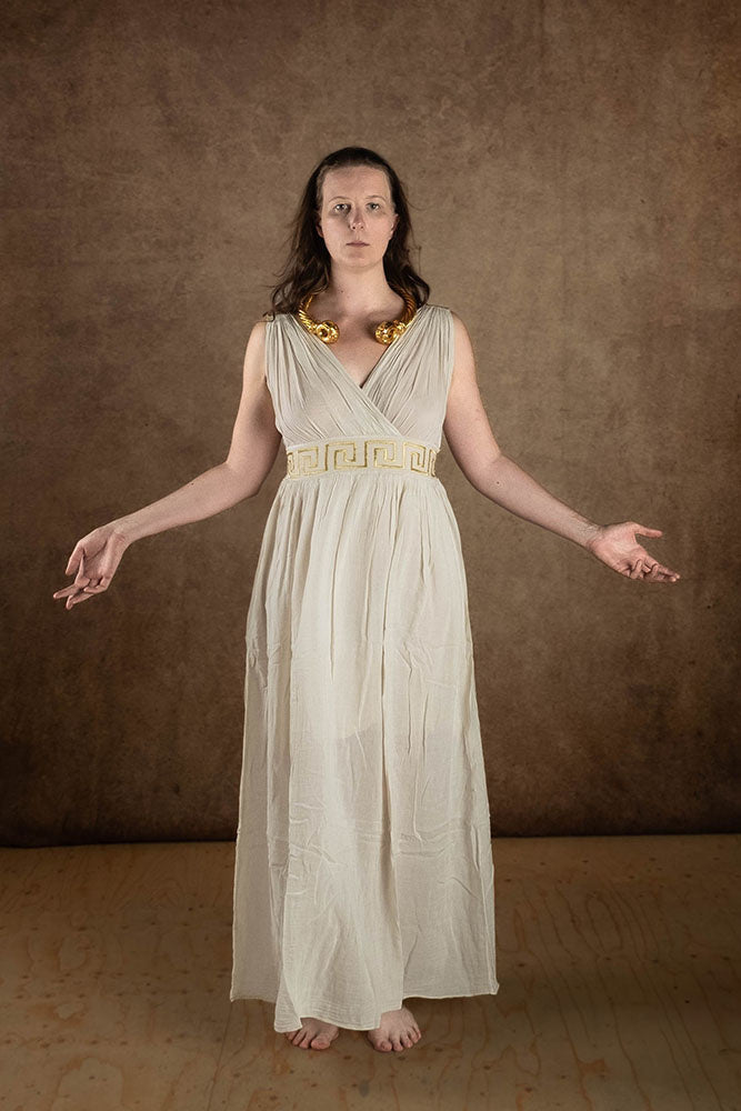 Godinnen jurk Penelope, crème