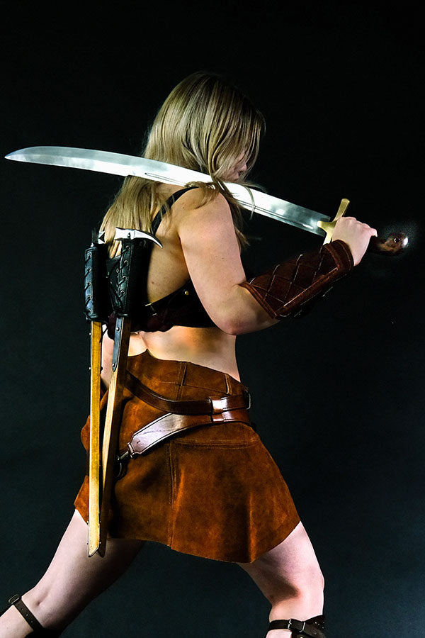 Leren rok Nuala, bruin