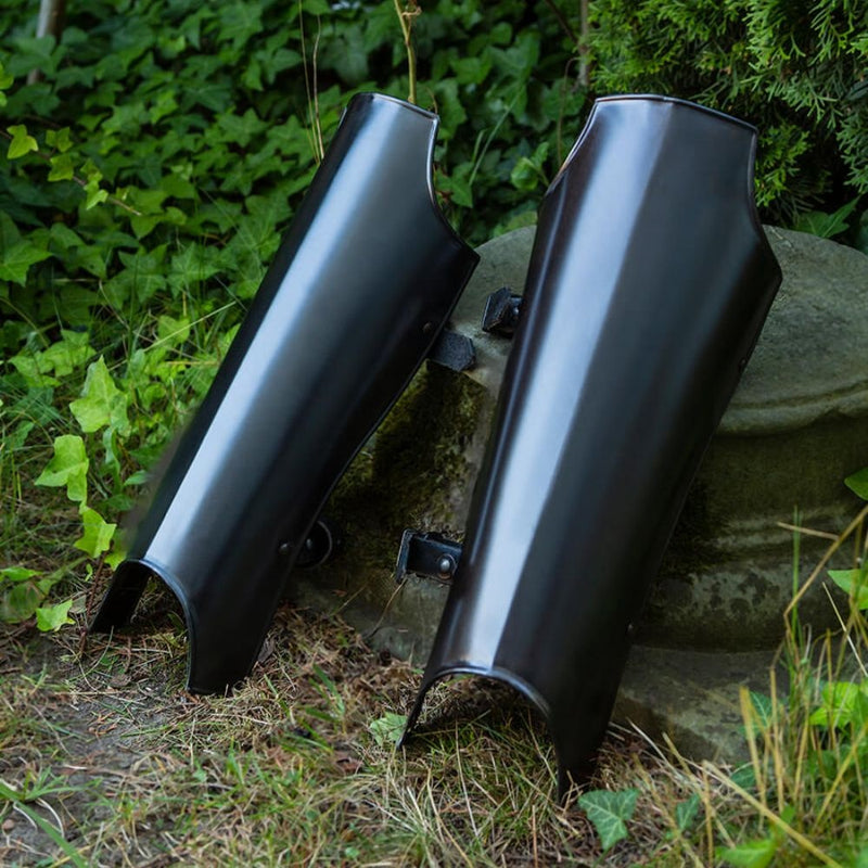 Skinnebensbeskyttere, sort, 1,2 mm 