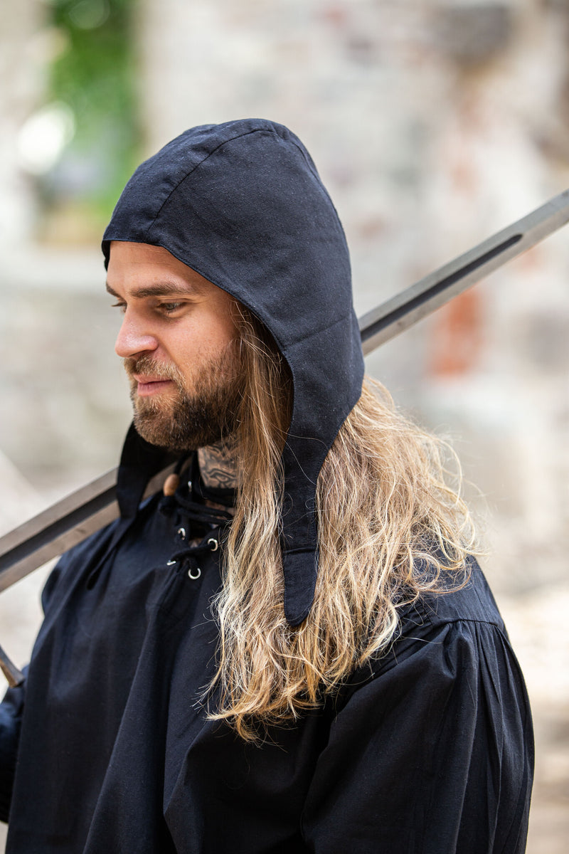 Middelalderhætte, sort