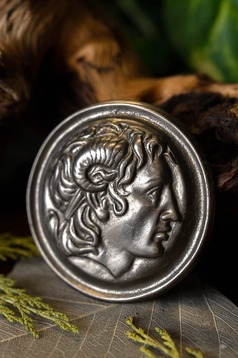 Romeinse phalera Alexander de Grote hoorns van Ammon