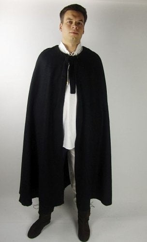 Mittelalterliche Mantel Robin grau, Wollmischung 