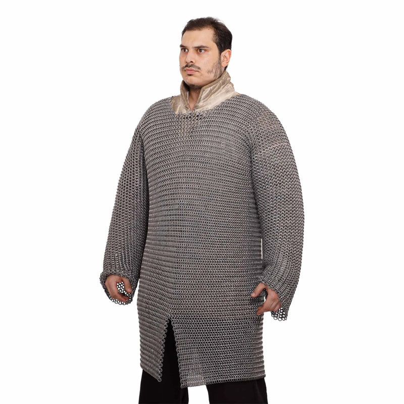 Hauberk met split, aluminium & rubber 10 mm