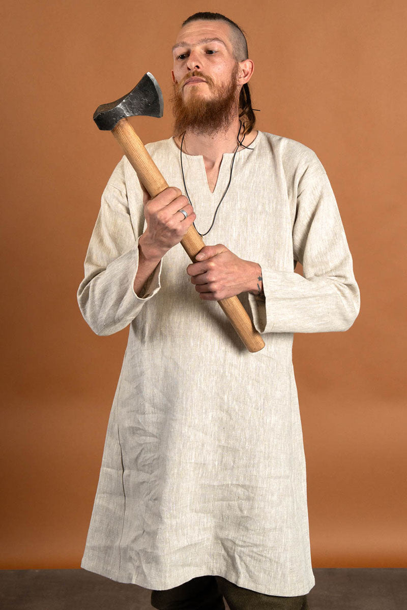 Viking tuniek Eirik, linnen, naturel