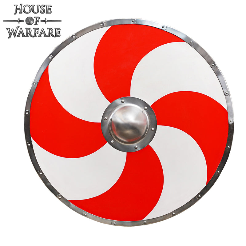 Wikingowa tarcza z motywem słonecznym