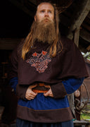 Viking chaperon Bjomolf, mélange de laine, brun 