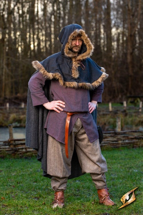 Rusvik broek Ull, vissegraatmotief, wolmix, lichtbruin