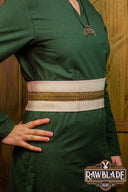 Jeanne stoffen riem - Wit/goud