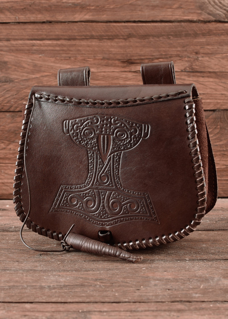 Leren tas met Thorshamer