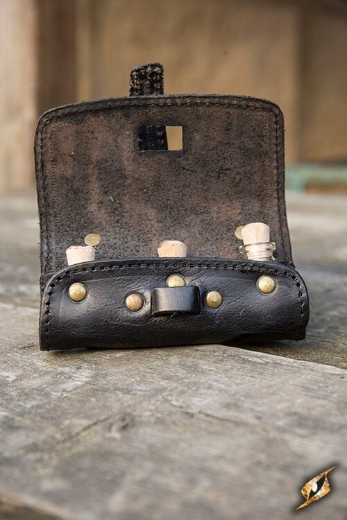 Toverdrankhouder met drie flesjes, zwart