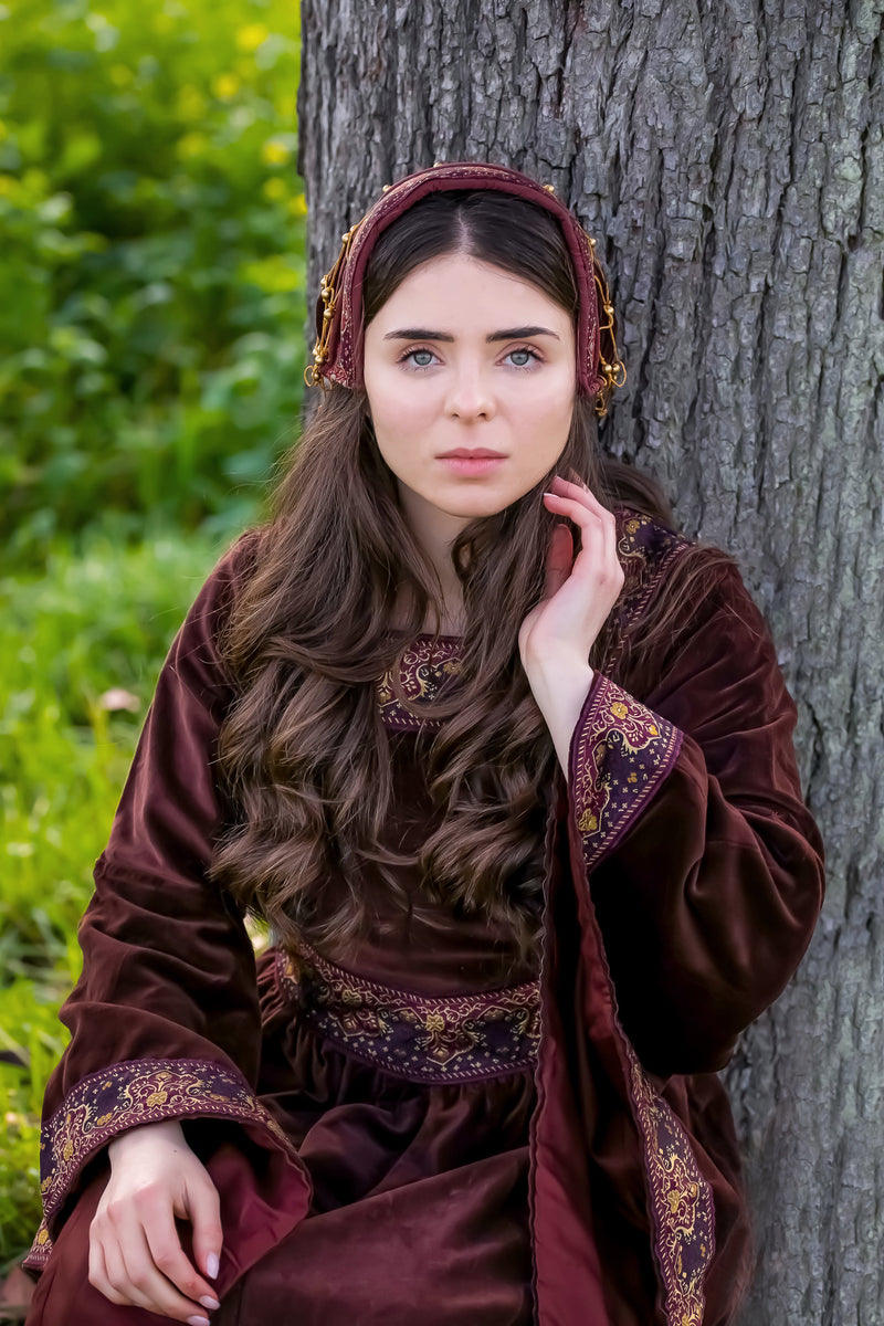 Hairnet (caul) Johanna, velvet, red