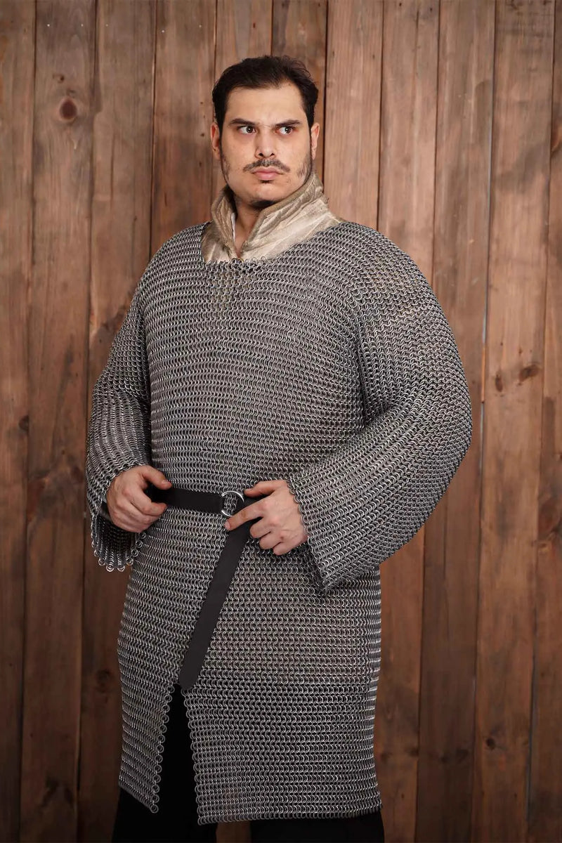 Hauberk met split, aluminium & rubber 10 mm