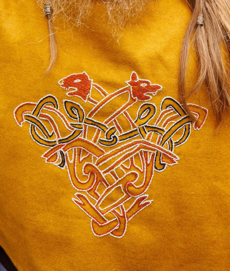 Viking kaproen Bjomolf mosterdgeel, wolmix