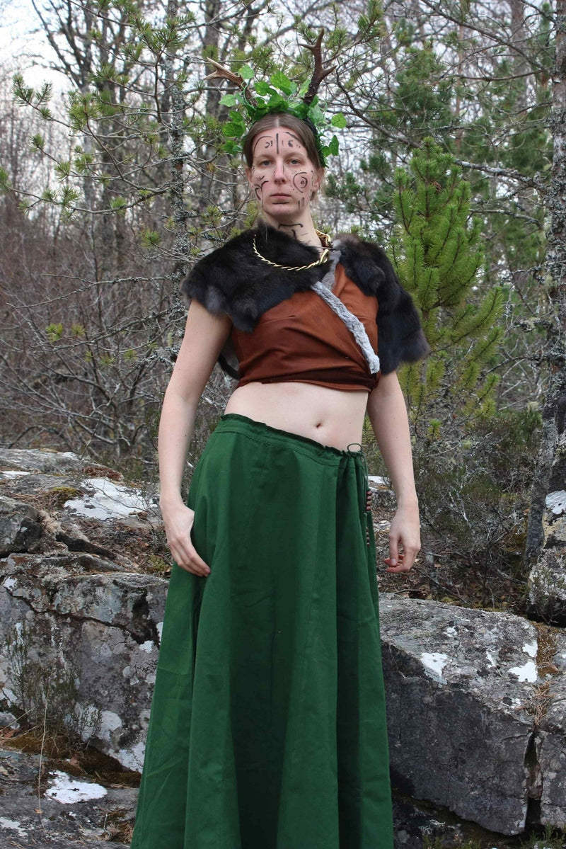 Leder top Jetta, donkerbruin