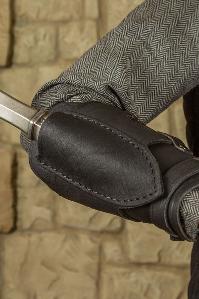 Bracciale Geralt per coltelli da lancio, protezione per avambraccio, nero, destro 