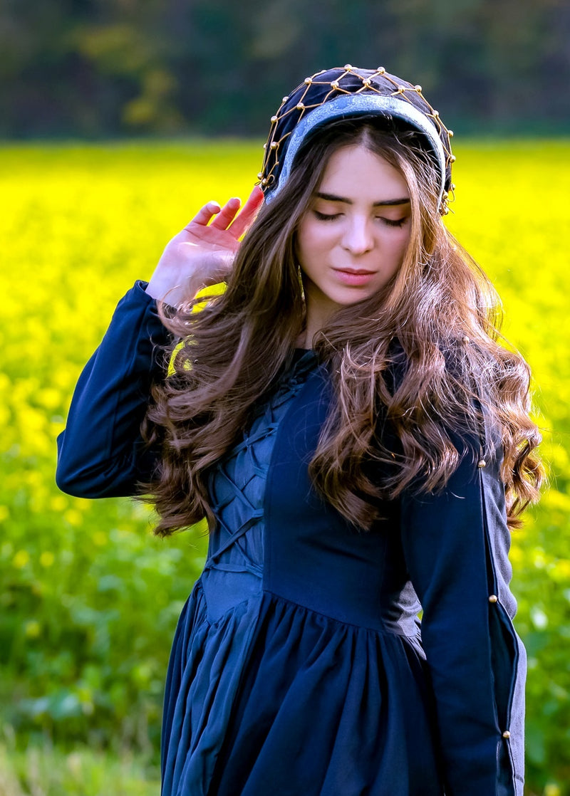 Haarnetje (caul) Cecilia, fluweel, zwart