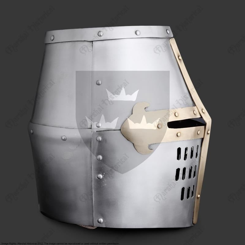 Kruisvaardershelm, messing, 1.6 mm