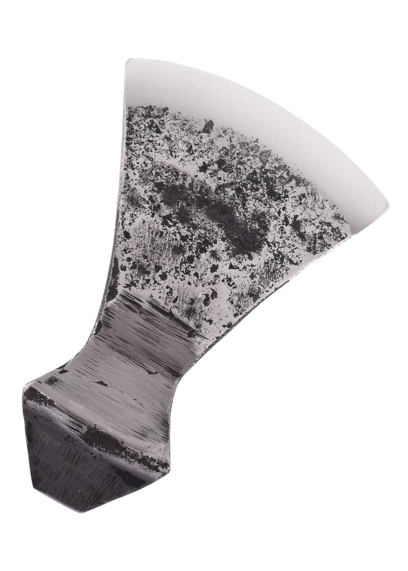 Håndsmedet øksehoved, gammel, skarp, halvskarpt 