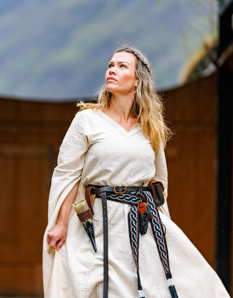 Middelalderlig kjole Begina, naturlig