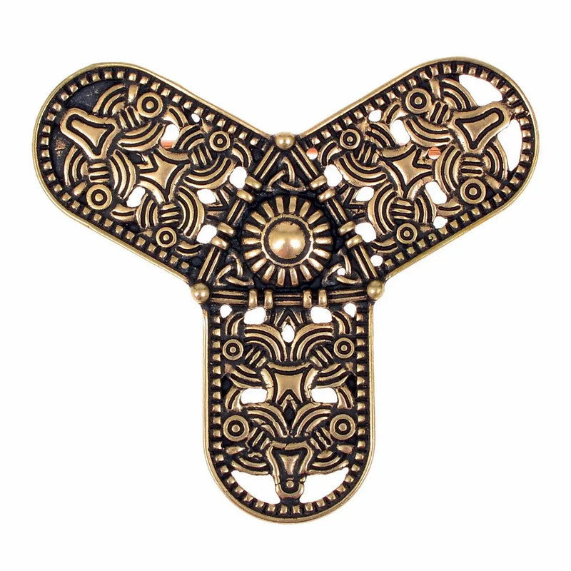 Kleeblad fibula Rygge, brons