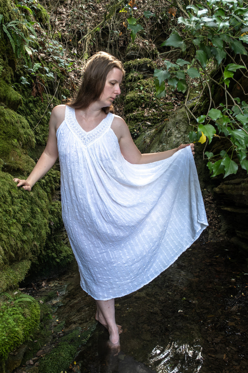 Gudinde kjole Hera, hvid