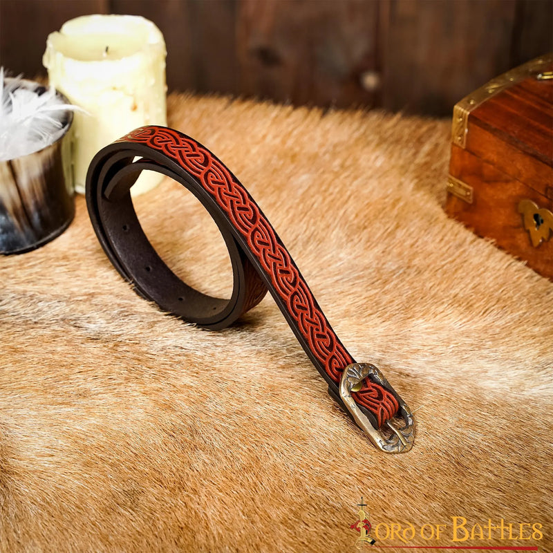 Keltische riem Maeve, 130 cm, bruin