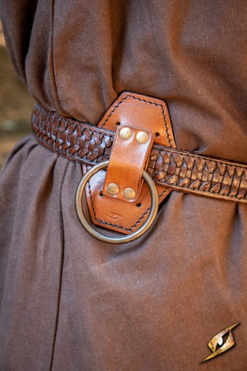 LARP zwaardhouder met ring, bruin