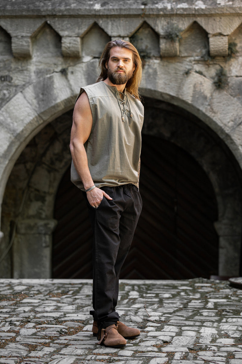 Piraten hemd Jean, hennep kleur