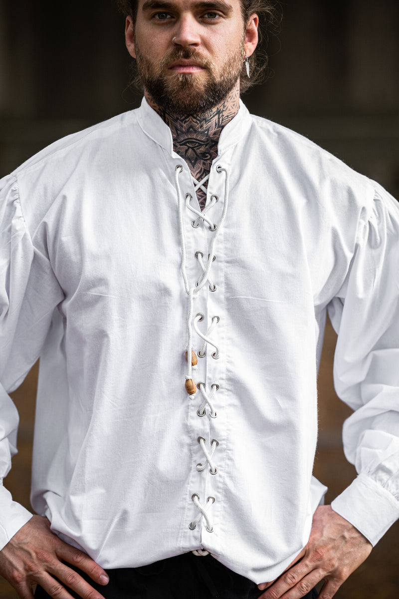 Średniowieczna koszula Dagwin, biała