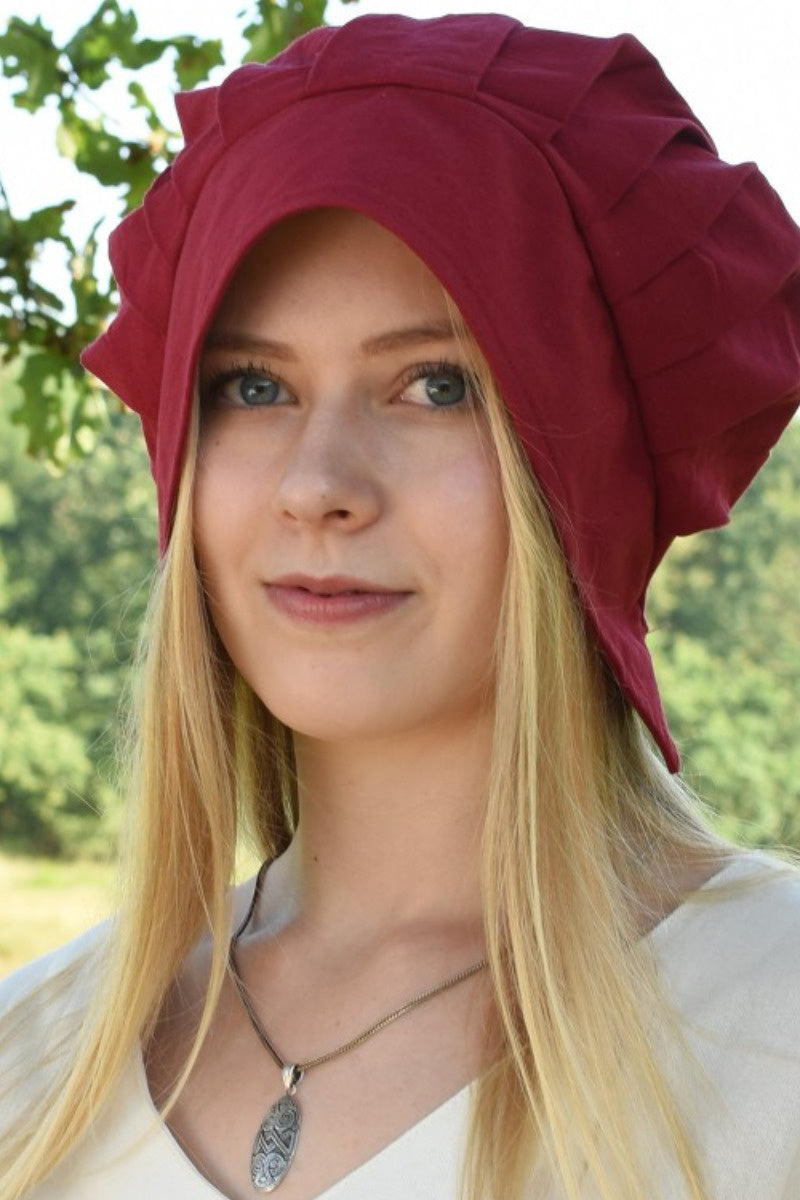 Capuchon plissé Amsterdam, rouge 