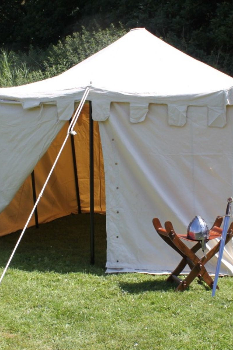 Middeleeuwse tent Herold 4 x 4 m, naturel, 425 gsm
