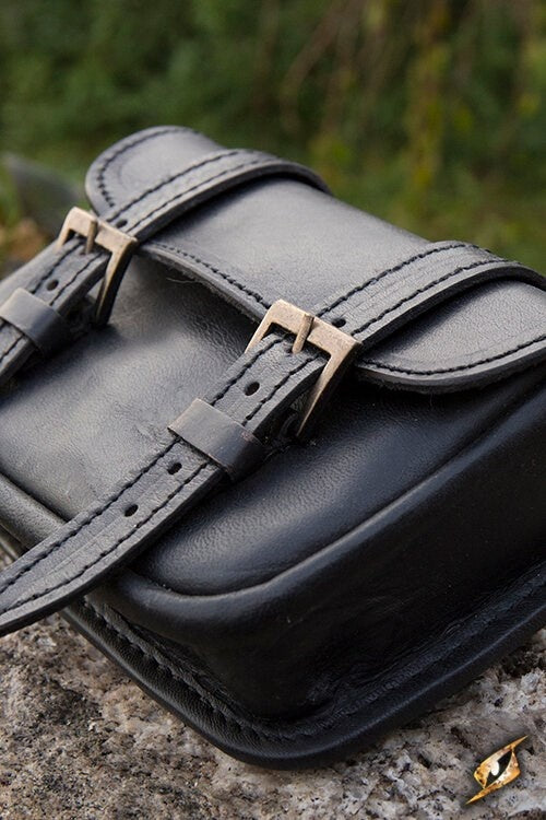 Læder bæltetaske Niccola, sort 