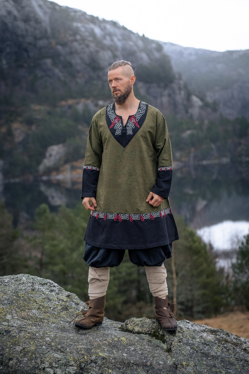 Viking tuniek Haakon, olijfgroen
