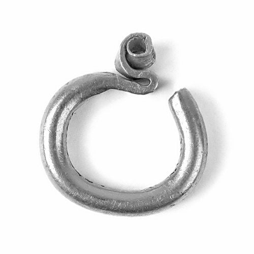 Slavische tempelringen, S, verzilverd brons