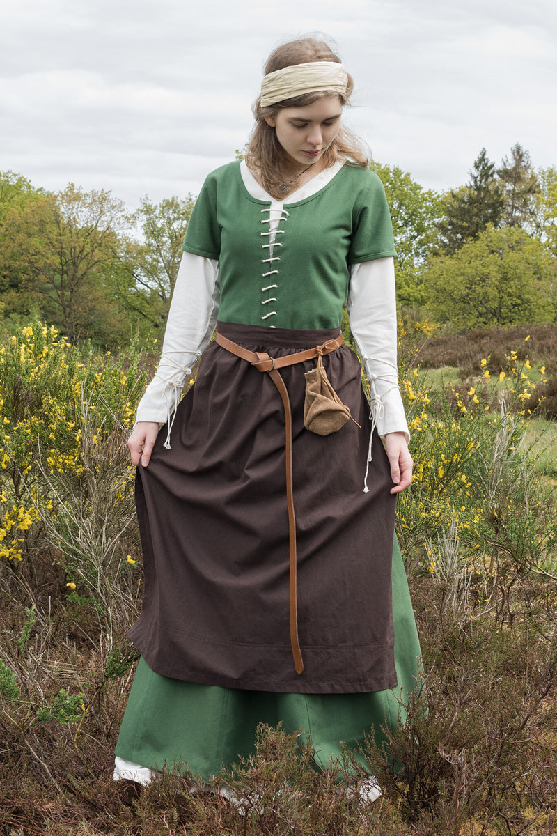 Delantal Alianor, marrón 