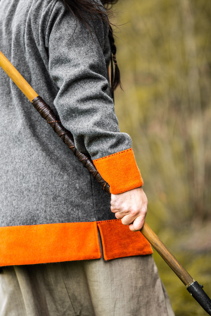 Viking tuniek Roland, grijs, wolmix