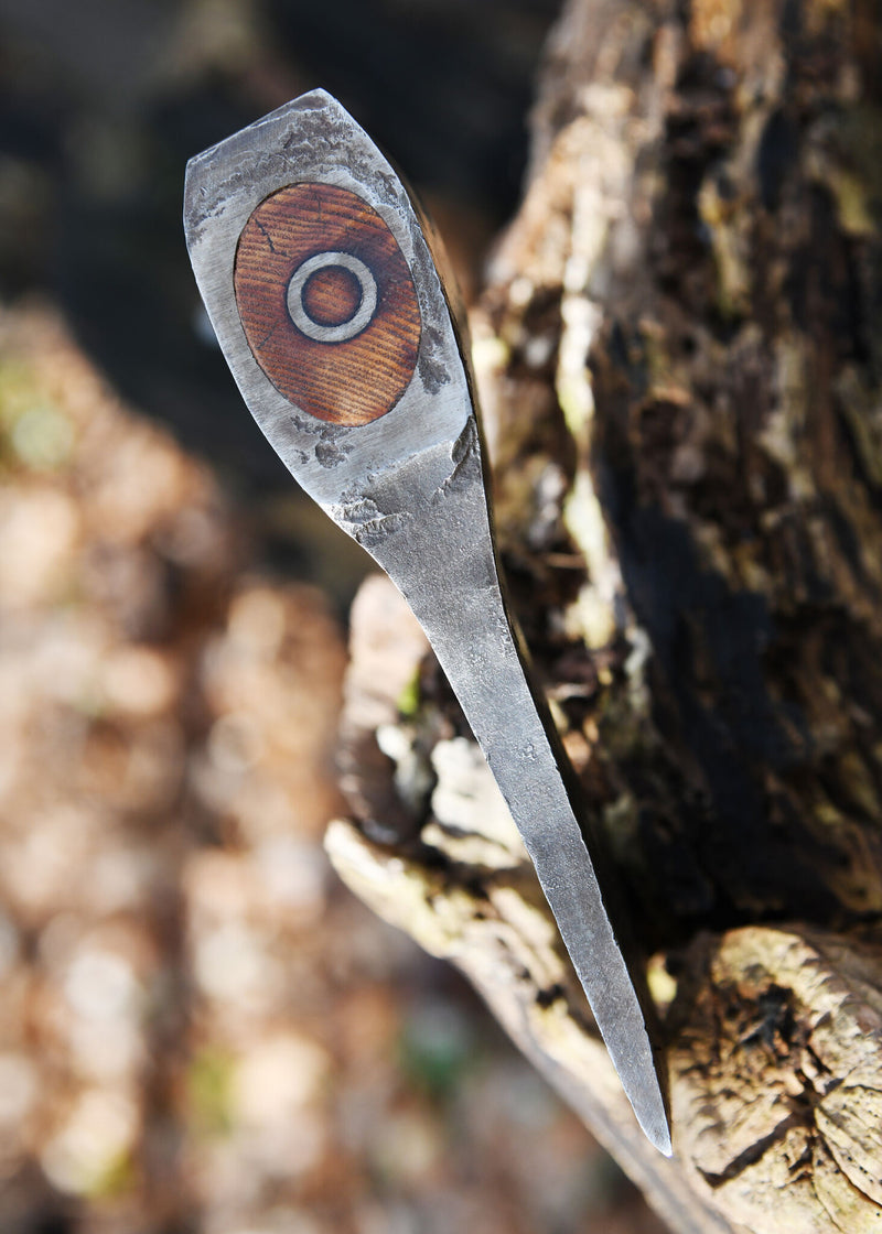 Vikingbijl, handgesmeed staal, type B, semi-scherp