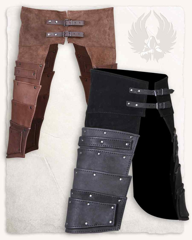 Leren tassets Albrecht, zwart