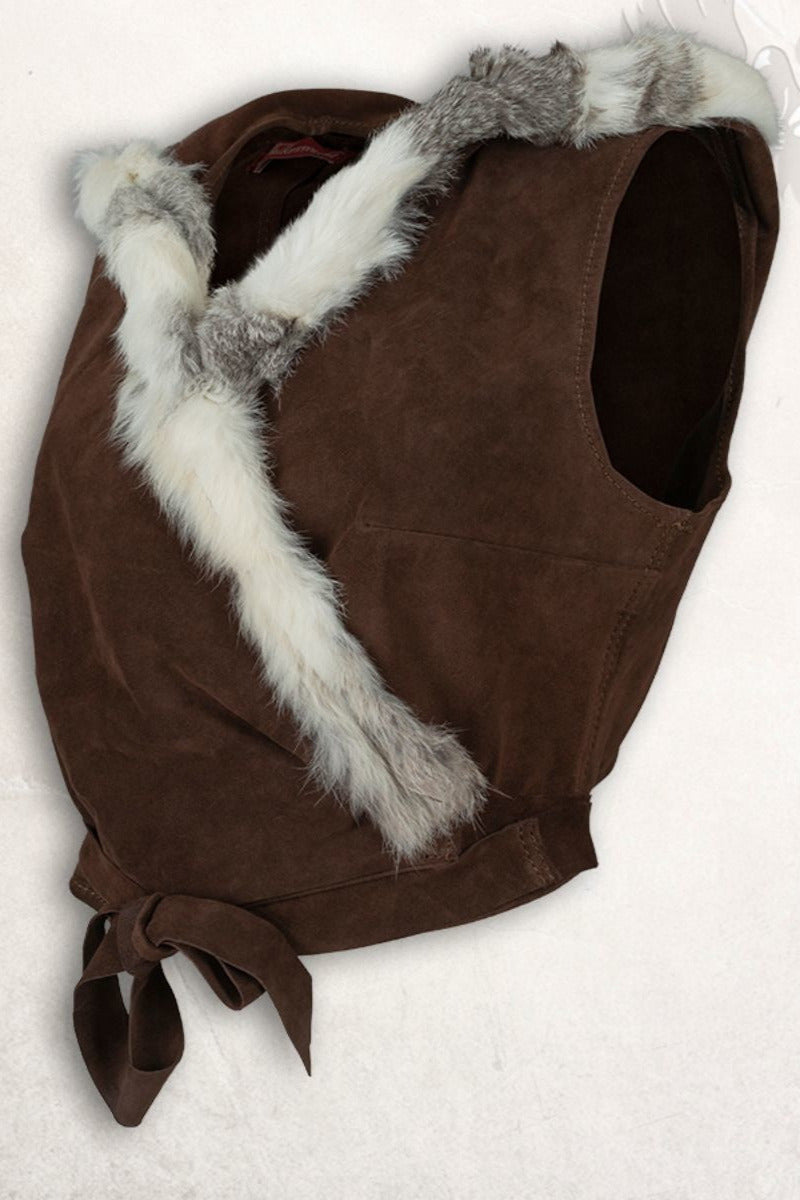 Leder top Jetta, donkerbruin