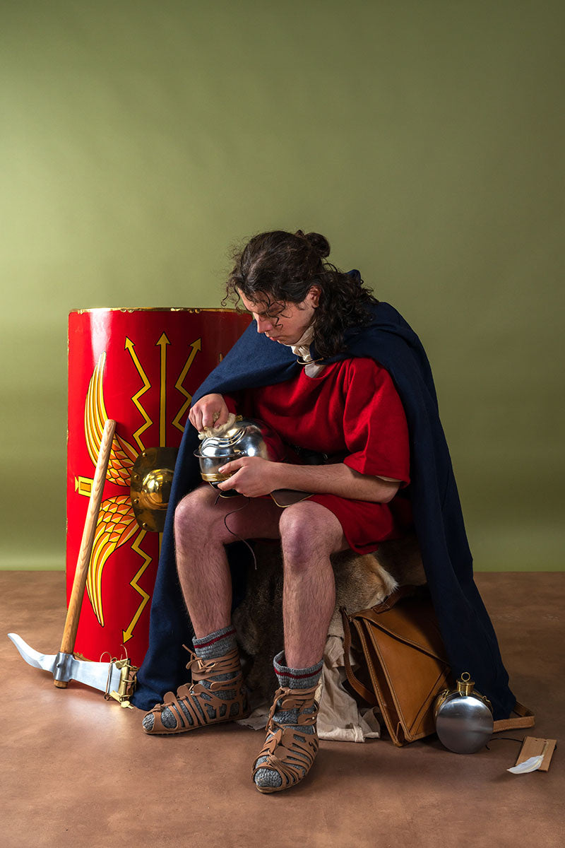 Gehaakte sokken, 100% wol, grijs - wijnrood