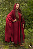 Resmantel, röd, ullblandning 