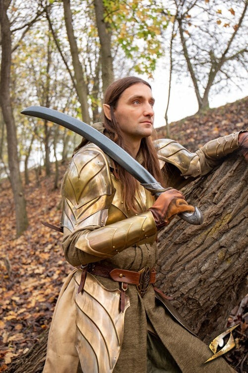Gekromd LARP elvenzwaard, 105 cm