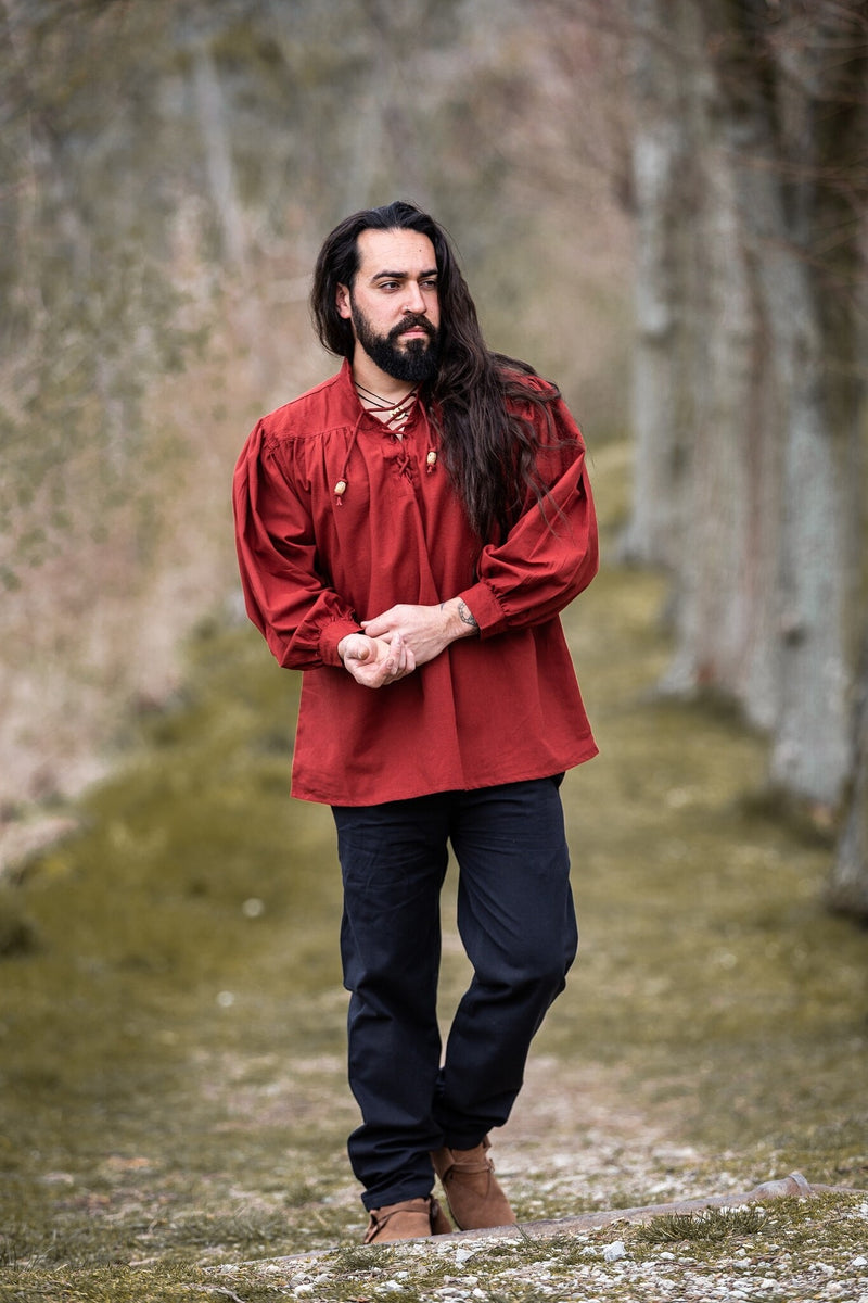 Średniowieczna koszula, czerwona