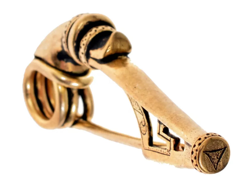 Keltische broche, Birdlip type, 1e eeuw n.Chr, brons