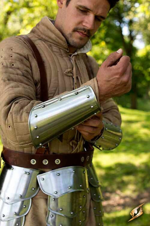 Warrior medieval bracers, forearm armor, 1 mm