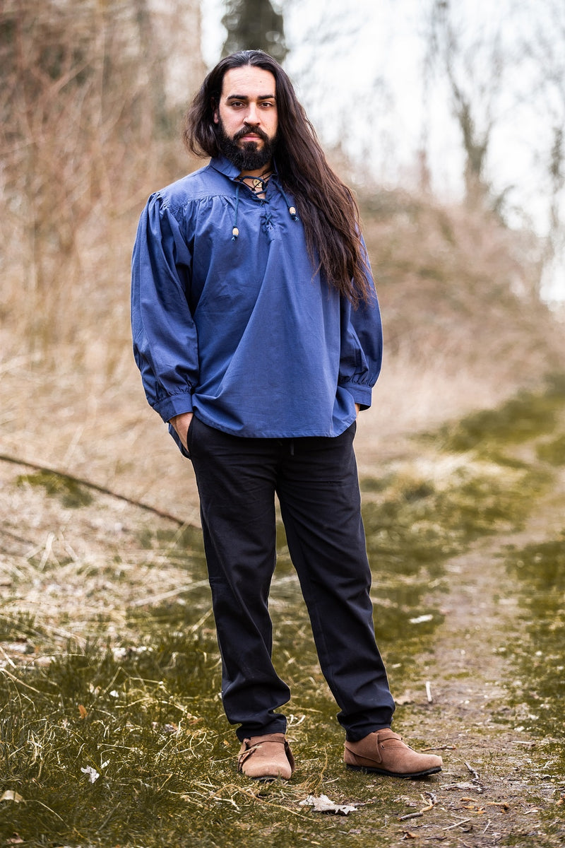 Middeleeuws hemd, blauw